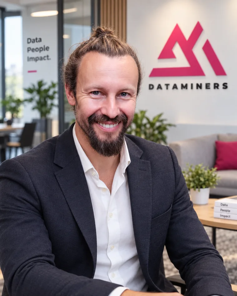 Wojciech Żeglin, Managing Director DataMiners, w biurze firmy